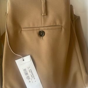 MARNI NWT Fall/Winter 21 tailored beige masculine cut trousers for women size 40